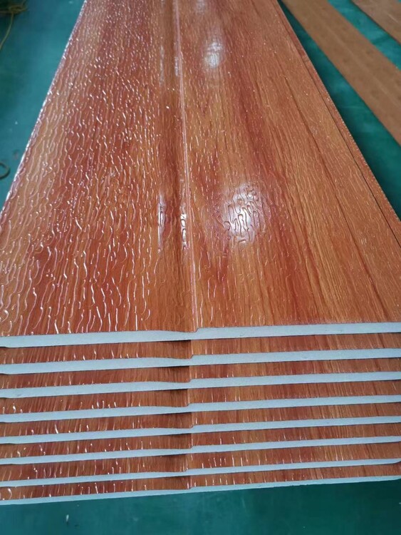 Wood Grain Modern Panel Exterior Siding in Metal Carved Wall Panel