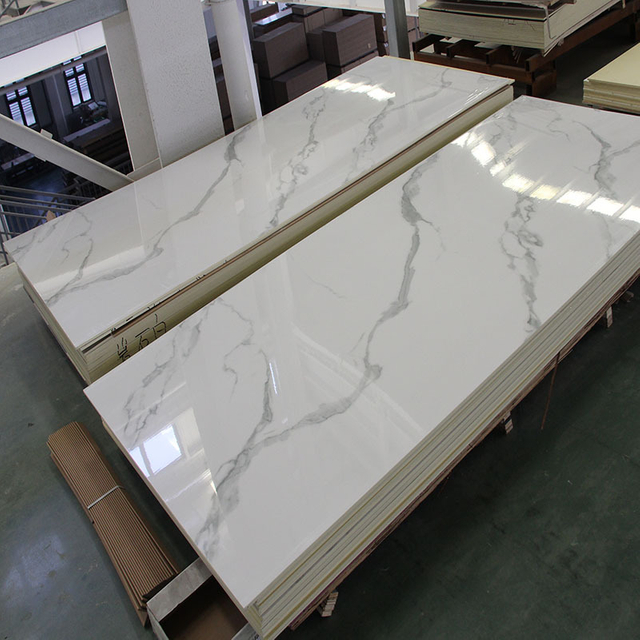 Marble Texture Customizable Fireproof Spc Wall Panels for Safe Bathroom Spaces