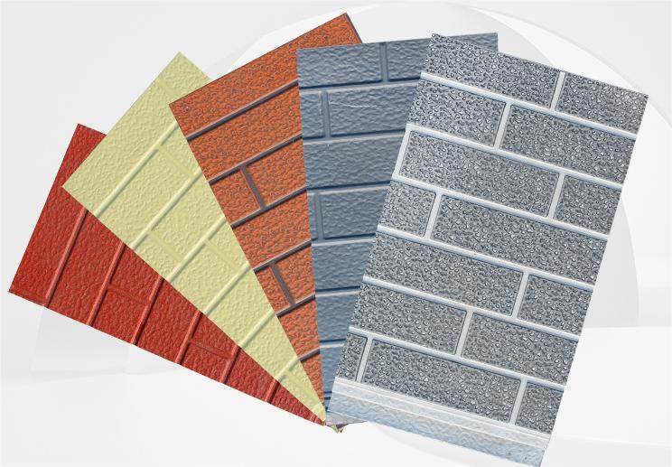 Brick Texture Steel Insulated Roof Boards for Reliable Home Office Construction Sandwich Pane
