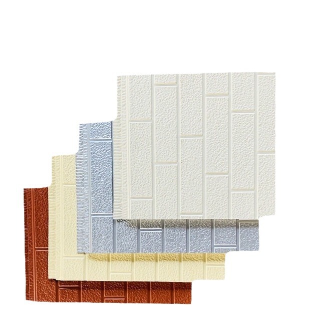 Brick Texture Steel Insulated Roof Boards for Reliable Home Office Construction Sandwich Pane