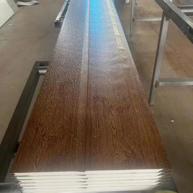 Wood Grain Modern Panel Exterior Siding in Metal Carved Wall Panel