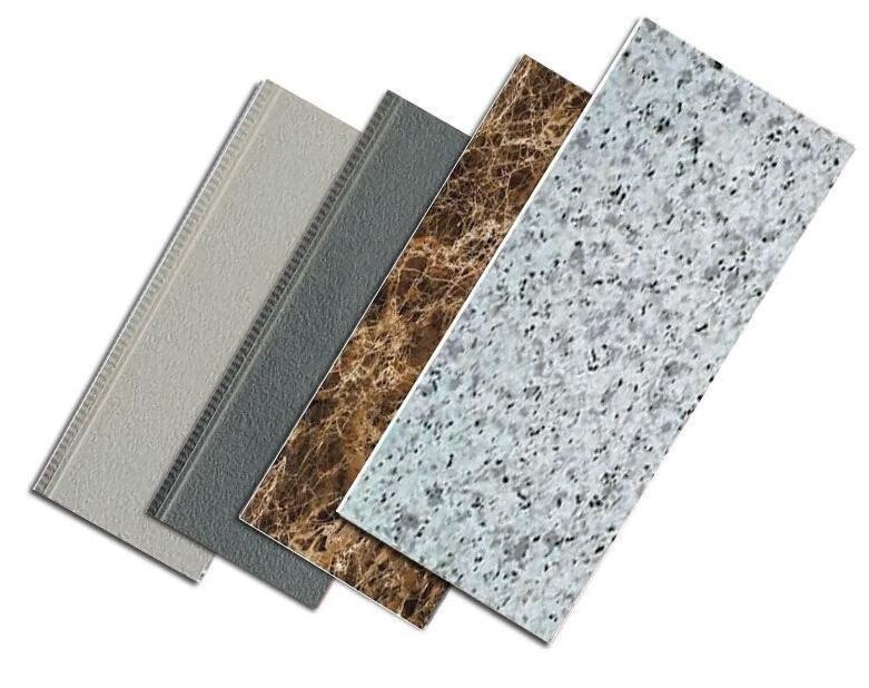 Marble Texture Heat Preservation Sleek Metal Composite Panel for Modern Booth Sandwich Panel 