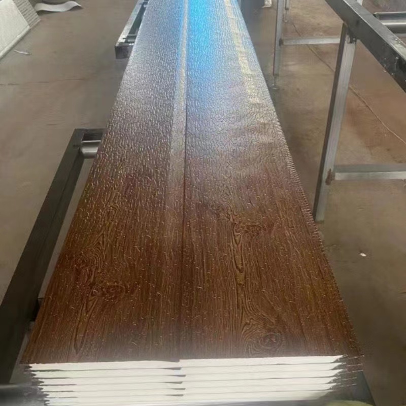 Double groove Exterior wall insulation decorative integrated board polyurethane sandwich