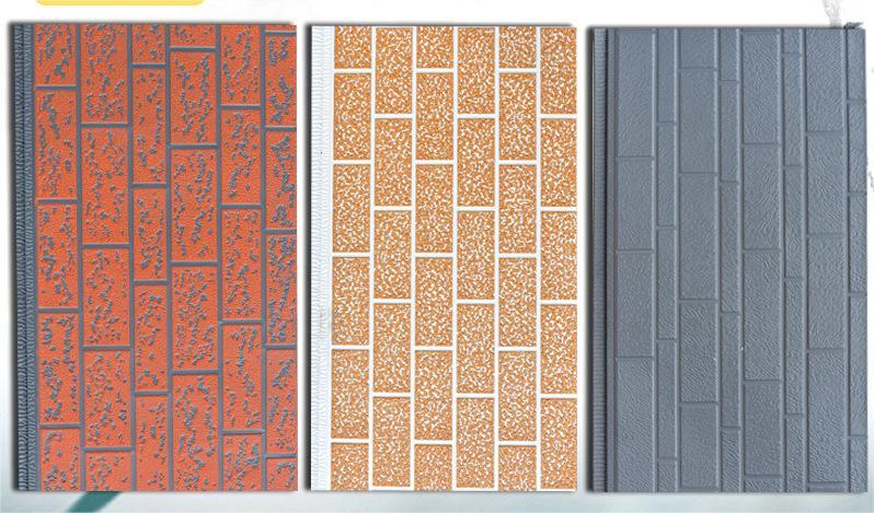Brick Texture Steel Structure Board for Durable Warehouse Insulation Needs Metal Exterior Siding 