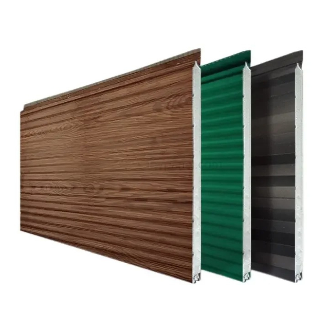 Lath Texture Factory Direct Sale Metal Carved Insulation Panels for Home Steel Structure Board