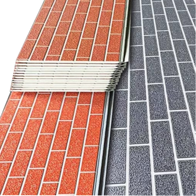 Brick Texture Premium Steel Insulation Panel for Moisture-Proof and Flame-Retardant Applications Panel
