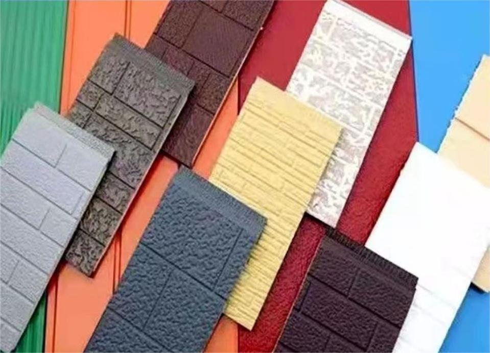 Wood Texture Cakes Sturdy Steel Structure Board for Modern Office and Warehouse Use Sandwich Panel