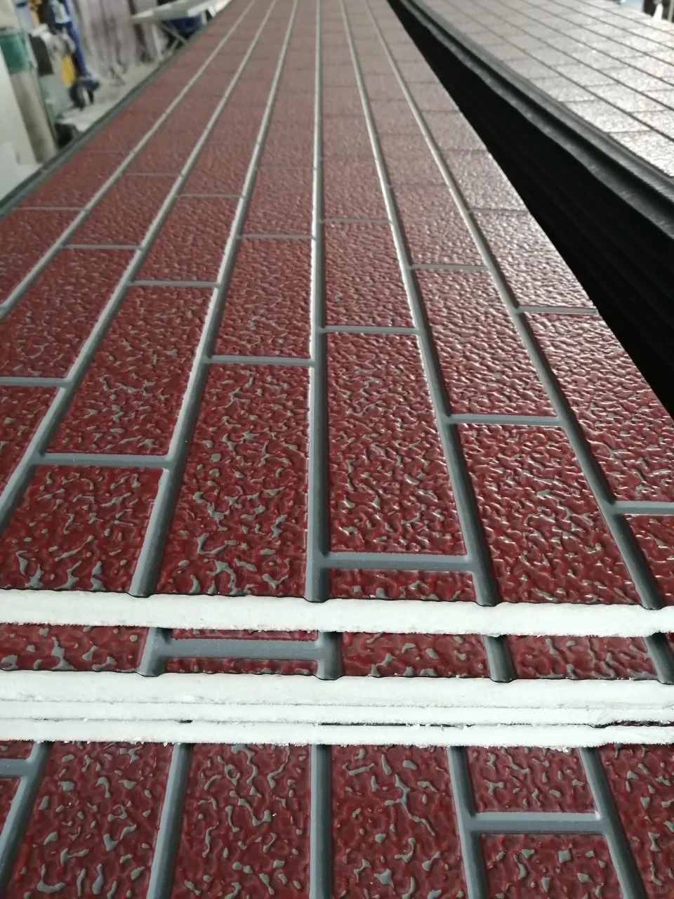 Brick Texture Polyurethane Roof Panel for Contemporary Home and Office Projects Metal Carved Board