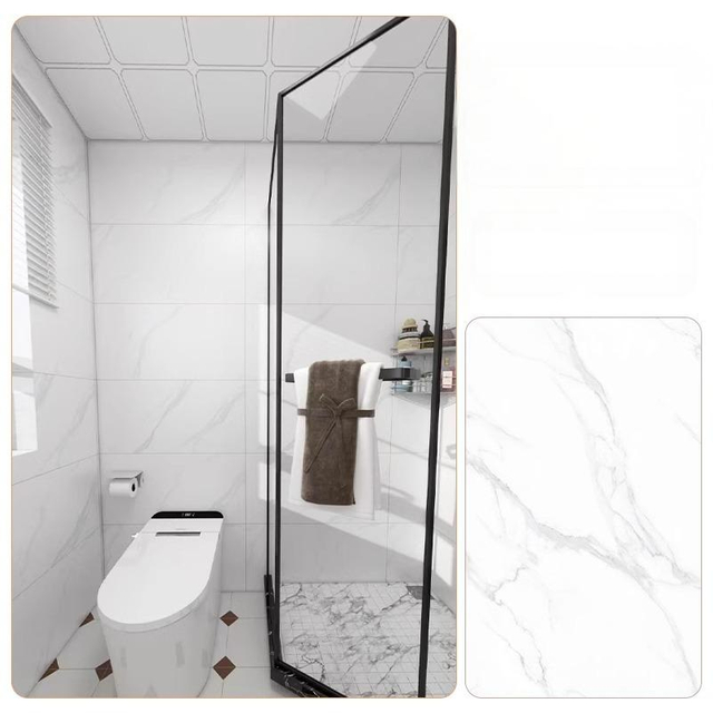 4mm Flat Texture Aquashield Spc Wall Coverings for Modern Bathroom Design 