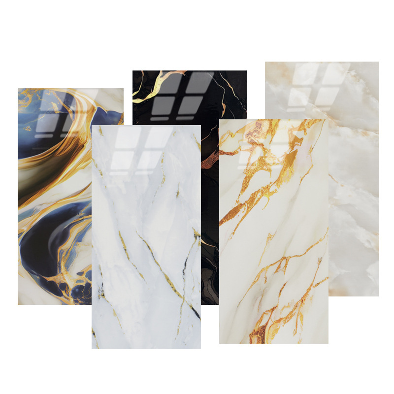 Marble Texture Customizable UV Wall Panels for Trendy Bathroom Styles