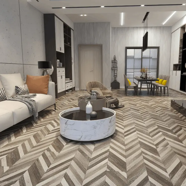 Luxury Plastic Hard Durable Waterproof Commercial Decoration Herringbone Parquet Vinyl Spc Flooring