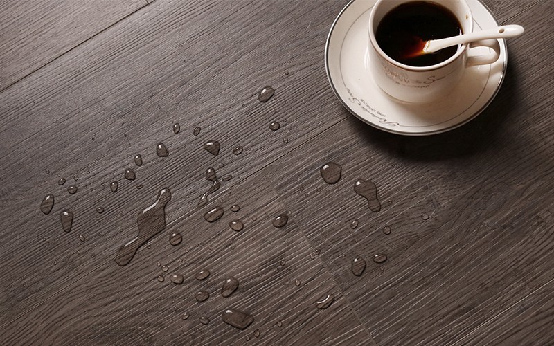Walnut wood RXPE Pad SPC Flooring Co-extruded Board No Cracking Mute