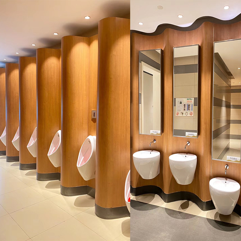 HPL Bathroom Cubicle Wc Partition Anti-Corrosion Moisture Proof Toilet Partitions for Public Washroom School Mall
