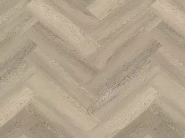 Classic Herringbone Spc Floor with Realistic Wood Grain Texture