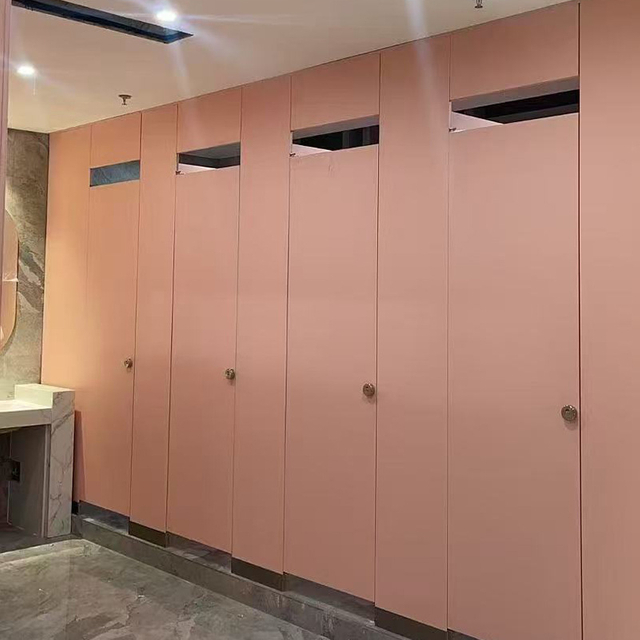 HPL Wood Panel Bathroom Partition Compact Laminate Board
