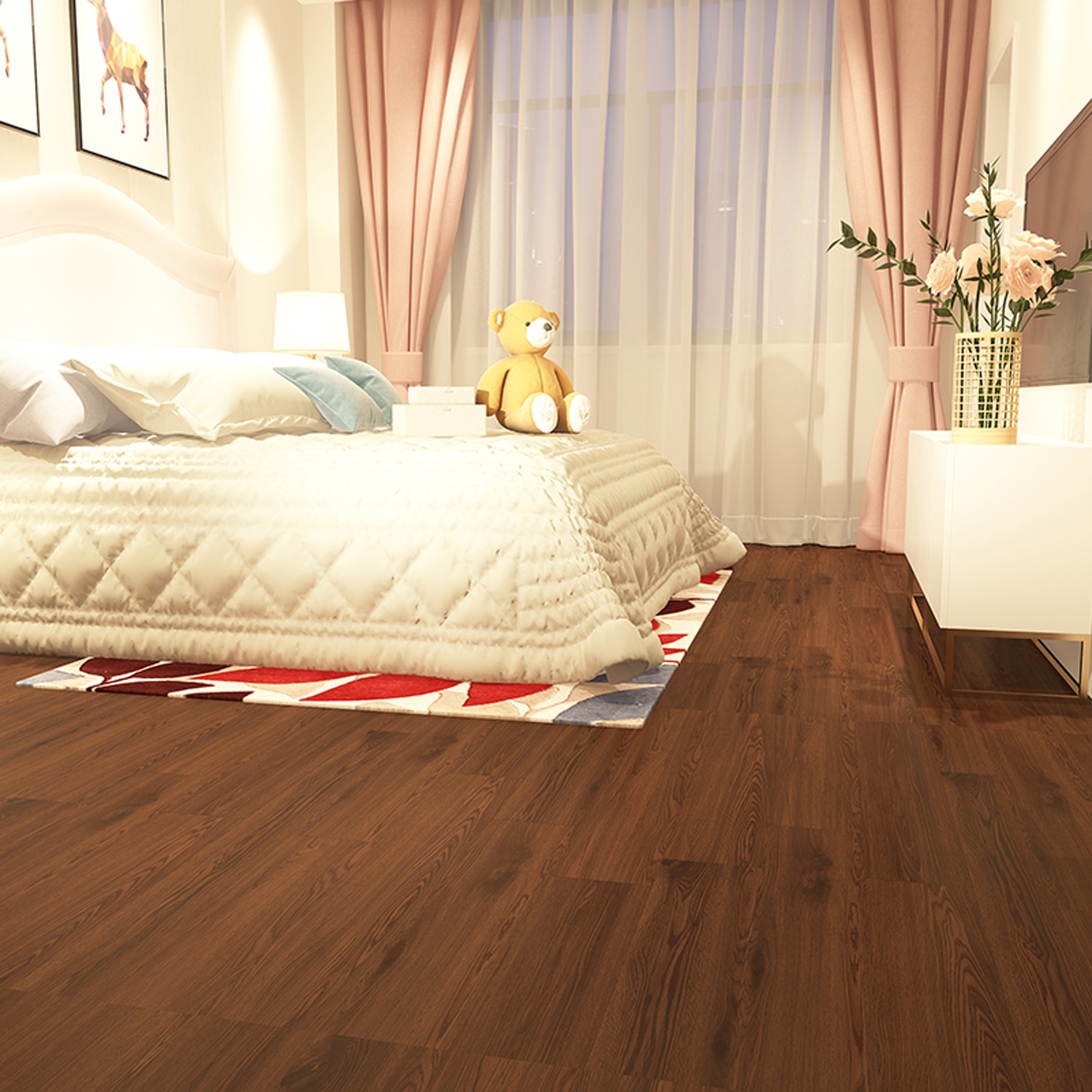 Premium Durable Wood Grain Spc Floor for Offices Bedrooms Commercial Areas